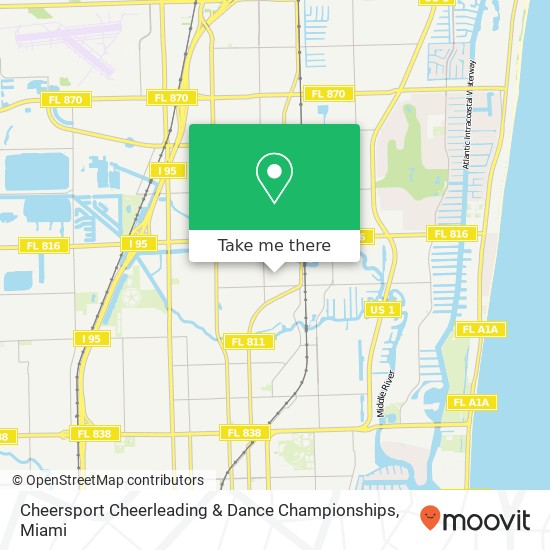 Mapa de Cheersport Cheerleading & Dance Championships