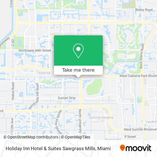 Holiday Inn Hotel & Suites Sawgrass Mills map
