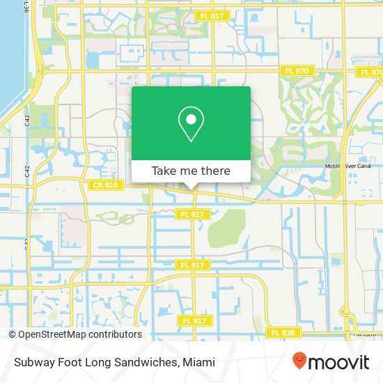 Mapa de Subway Foot Long Sandwiches