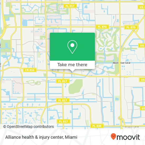 Alliance health & injury center map