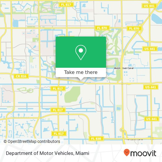 Department of Motor Vehicles map