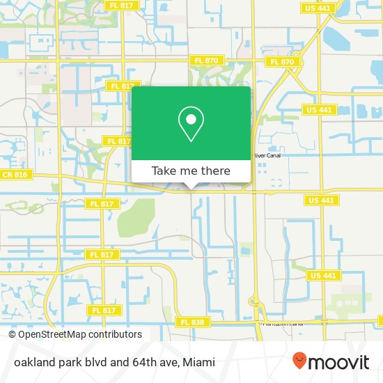 oakland park blvd and 64th ave map