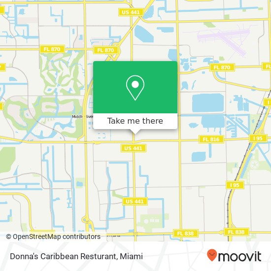 Donna's Caribbean Resturant map