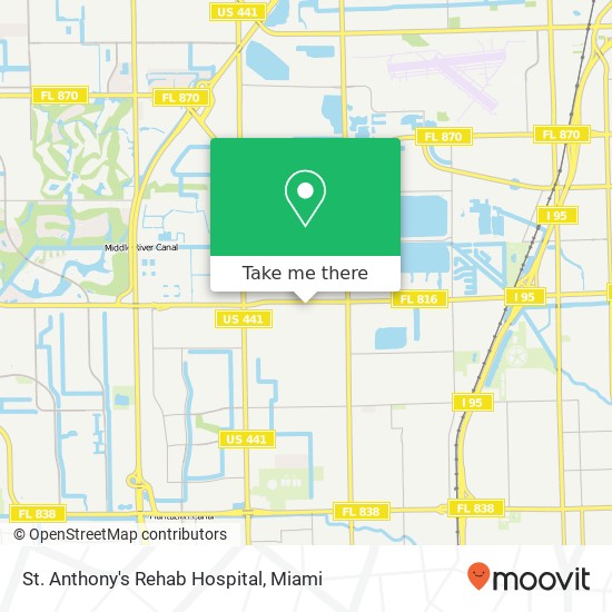 St. Anthony's Rehab Hospital map