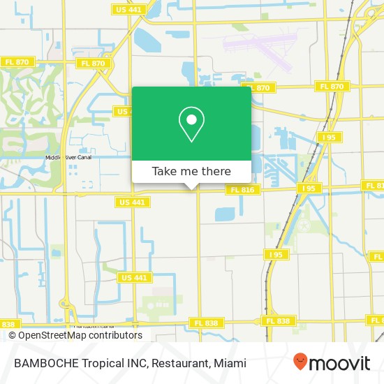 Mapa de BAMBOCHE Tropical INC, Restaurant