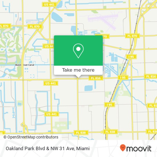 Mapa de Oakland Park Blvd & NW 31 Ave