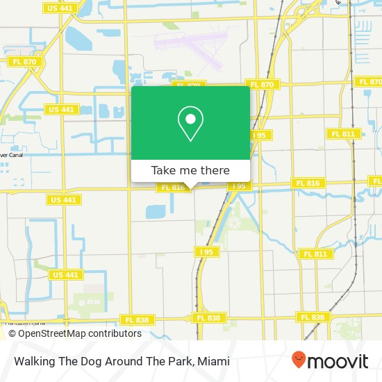 Walking The Dog Around The Park map