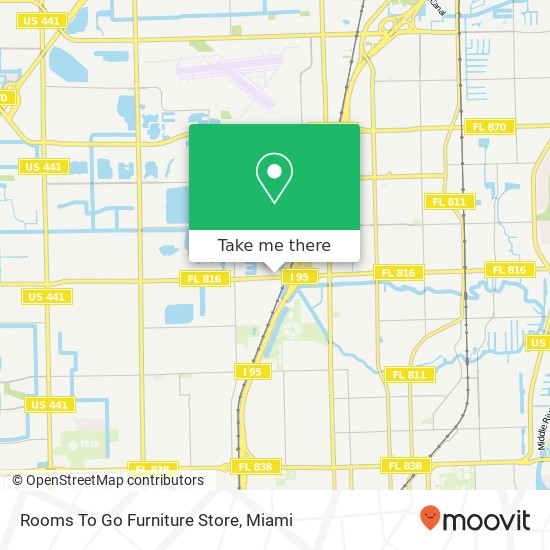 Mapa de Rooms To Go Furniture Store