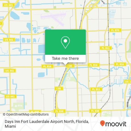 Mapa de Days Inn Fort Lauderdale Airport North, Florida