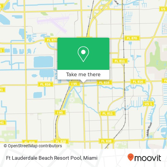 Mapa de Ft Lauderdale Beach Resort Pool