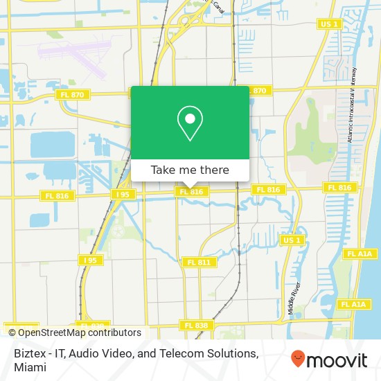 Mapa de Biztex - IT, Audio Video, and Telecom Solutions