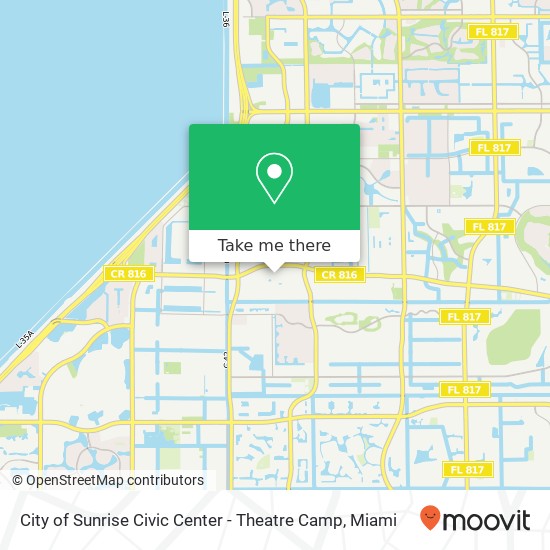 City of Sunrise Civic Center - Theatre Camp map