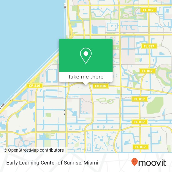 Early Learning Center of Sunrise map