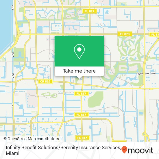 Mapa de Infinity Benefit Solutions / Serenity Insurance Services