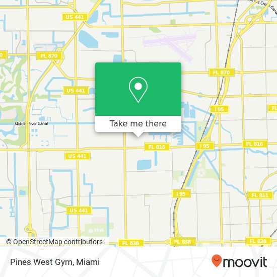 Mapa de Pines West  Gym