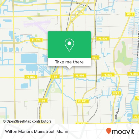 Mapa de Wilton Manors Mainstreet