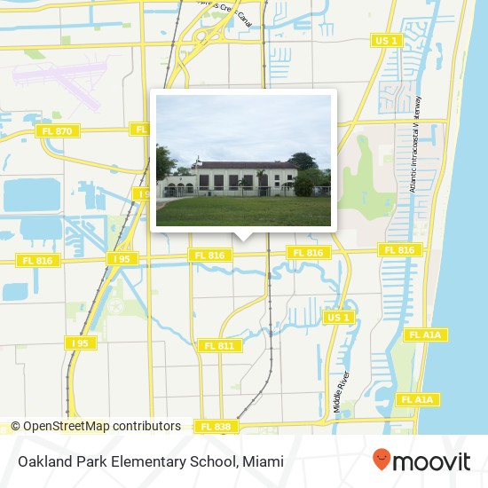 Oakland Park Elementary School map