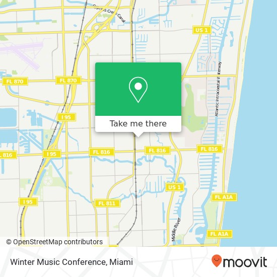 Winter Music Conference map