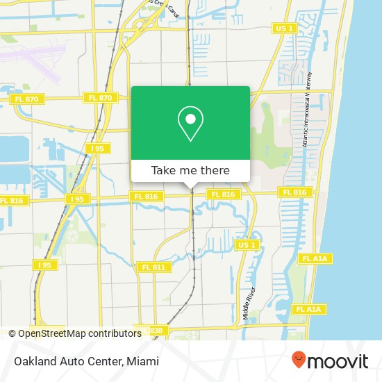 Mapa de Oakland Auto Center