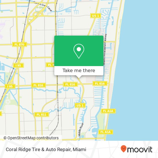 Coral Ridge Tire & Auto Repair map