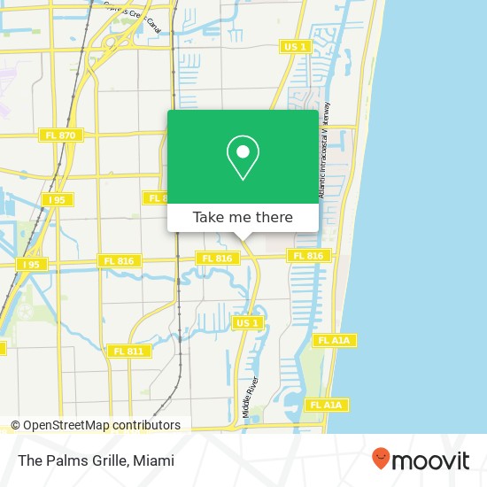 The Palms Grille map