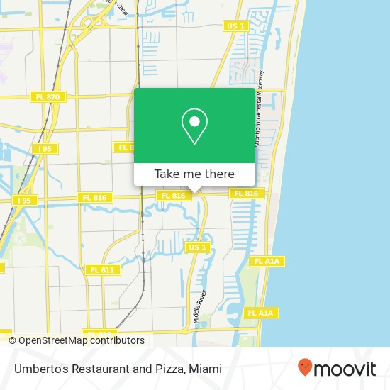 Mapa de Umberto's Restaurant and Pizza