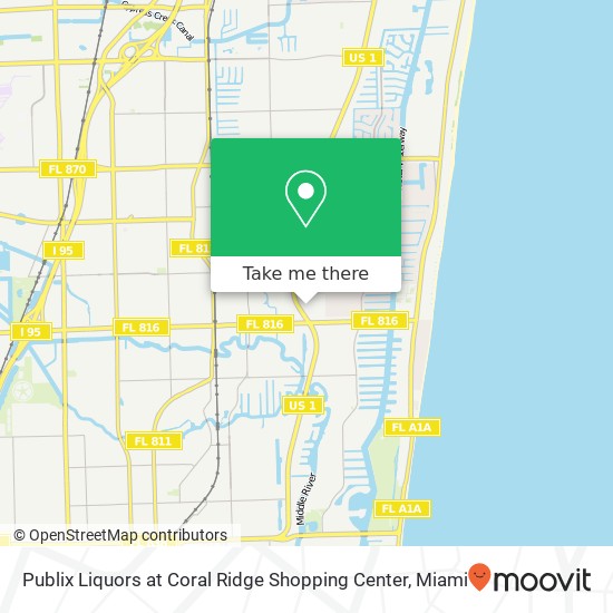 Publix Liquors at Coral Ridge Shopping Center map