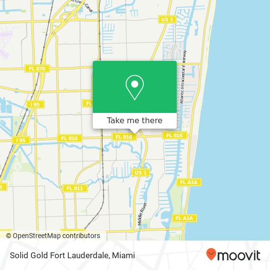 Solid Gold Fort Lauderdale map