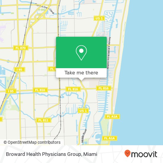 Mapa de Broward Health Physicians Group