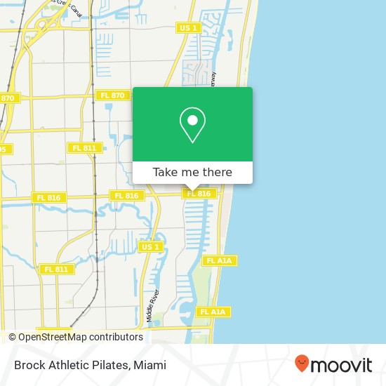 Mapa de Brock Athletic Pilates