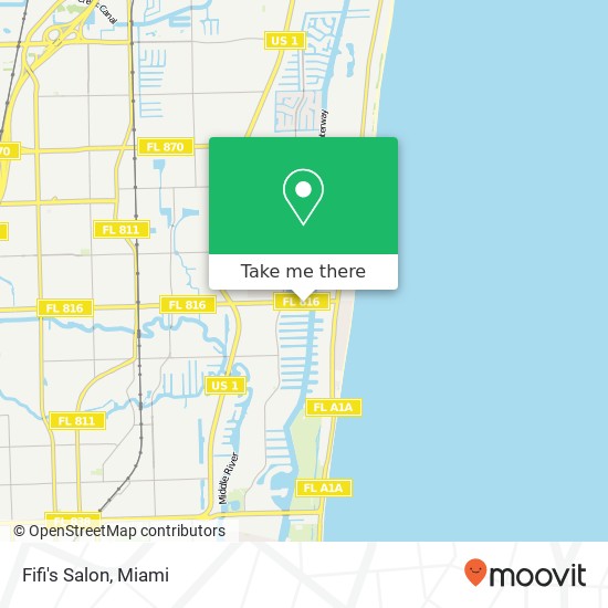 Fifi's Salon map