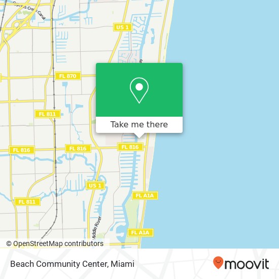 Beach Community Center map