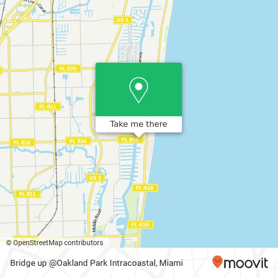 Mapa de Bridge up @Oakland Park Intracoastal