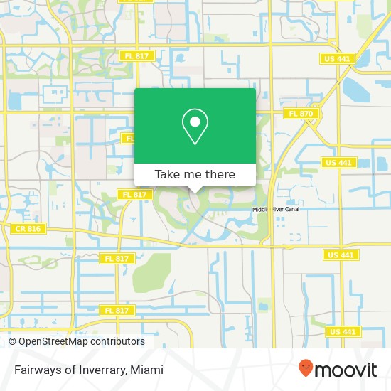 Mapa de Fairways of Inverrary