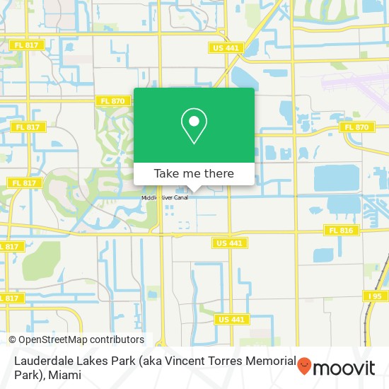 Lauderdale Lakes Park (aka Vincent Torres Memorial Park) map