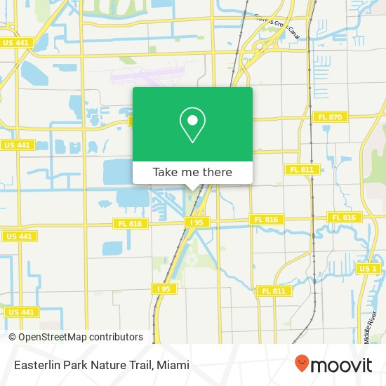 Mapa de Easterlin Park Nature Trail