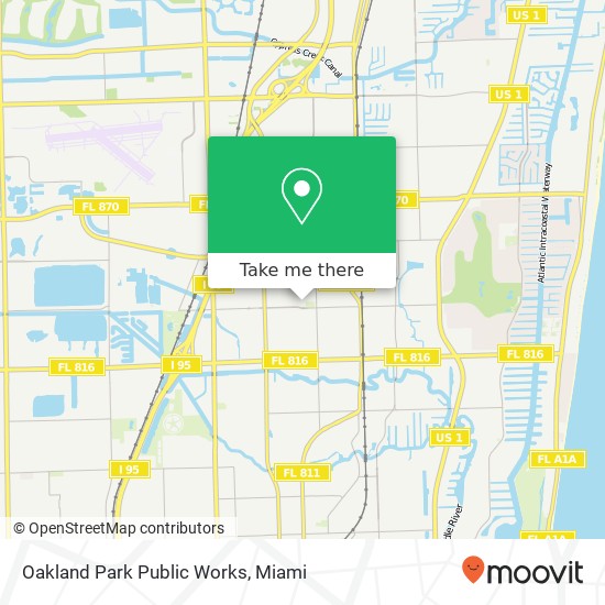 Oakland Park Public Works map