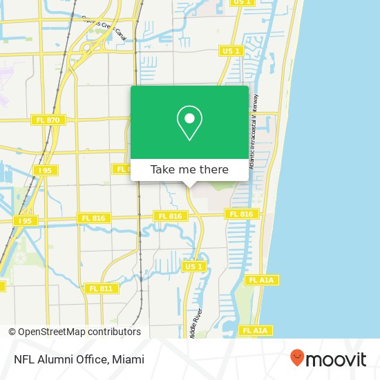 Mapa de NFL Alumni Office