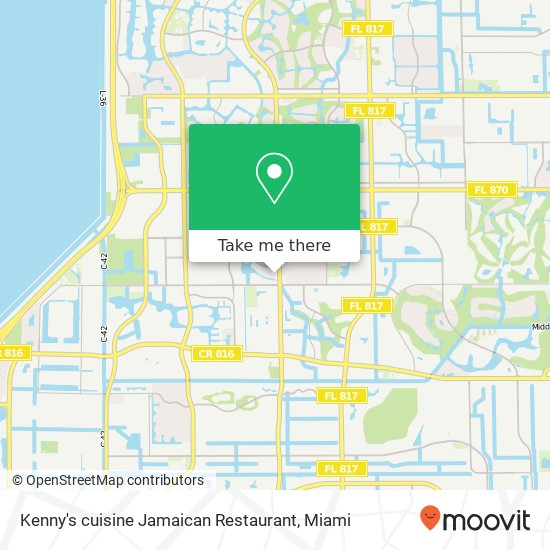 Mapa de Kenny's cuisine Jamaican Restaurant