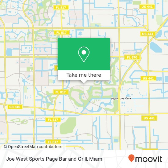 Joe West Sports Page Bar and Grill map