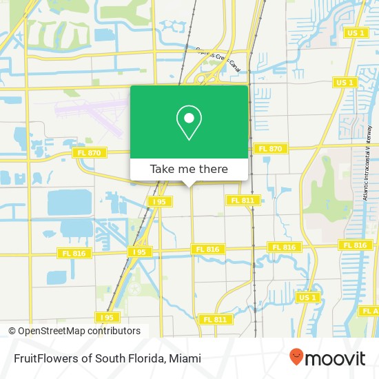 FruitFlowers of South Florida map