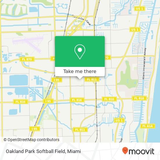 Oakland Park Softball Field map