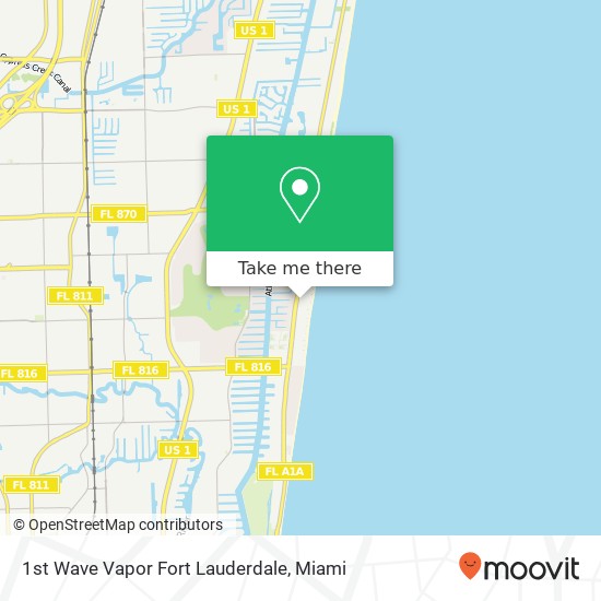 Mapa de 1st Wave Vapor Fort Lauderdale