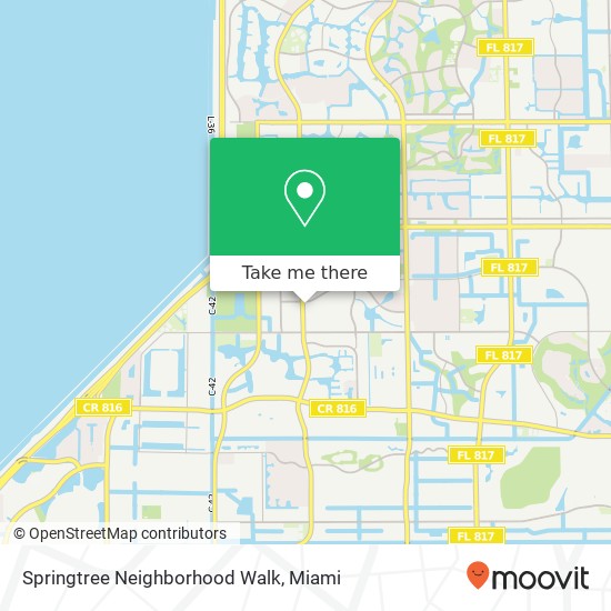 Mapa de Springtree Neighborhood Walk