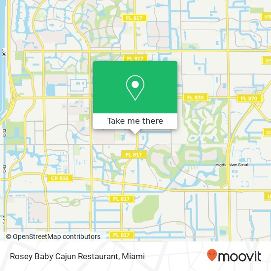 Mapa de Rosey Baby Cajun Restaurant