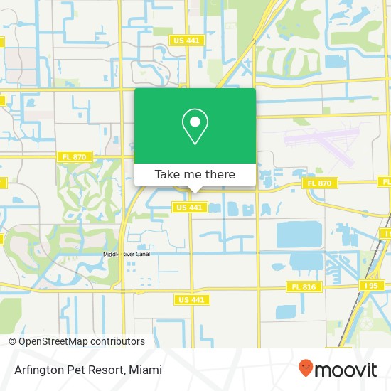 Arfington Pet Resort map