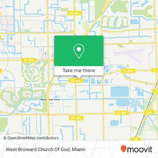 West Broward Church Of God map