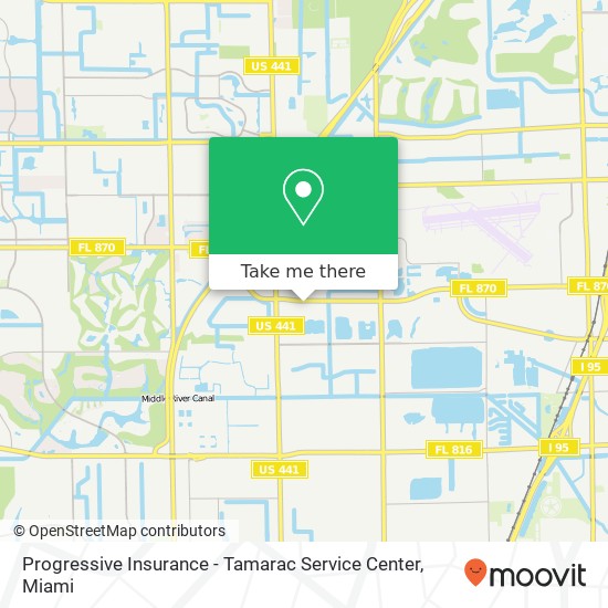 Progressive Insurance - Tamarac Service Center map
