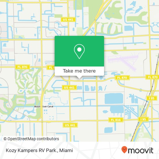 Kozy Kampers RV Park. map