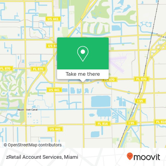 Mapa de zRetail Account Services